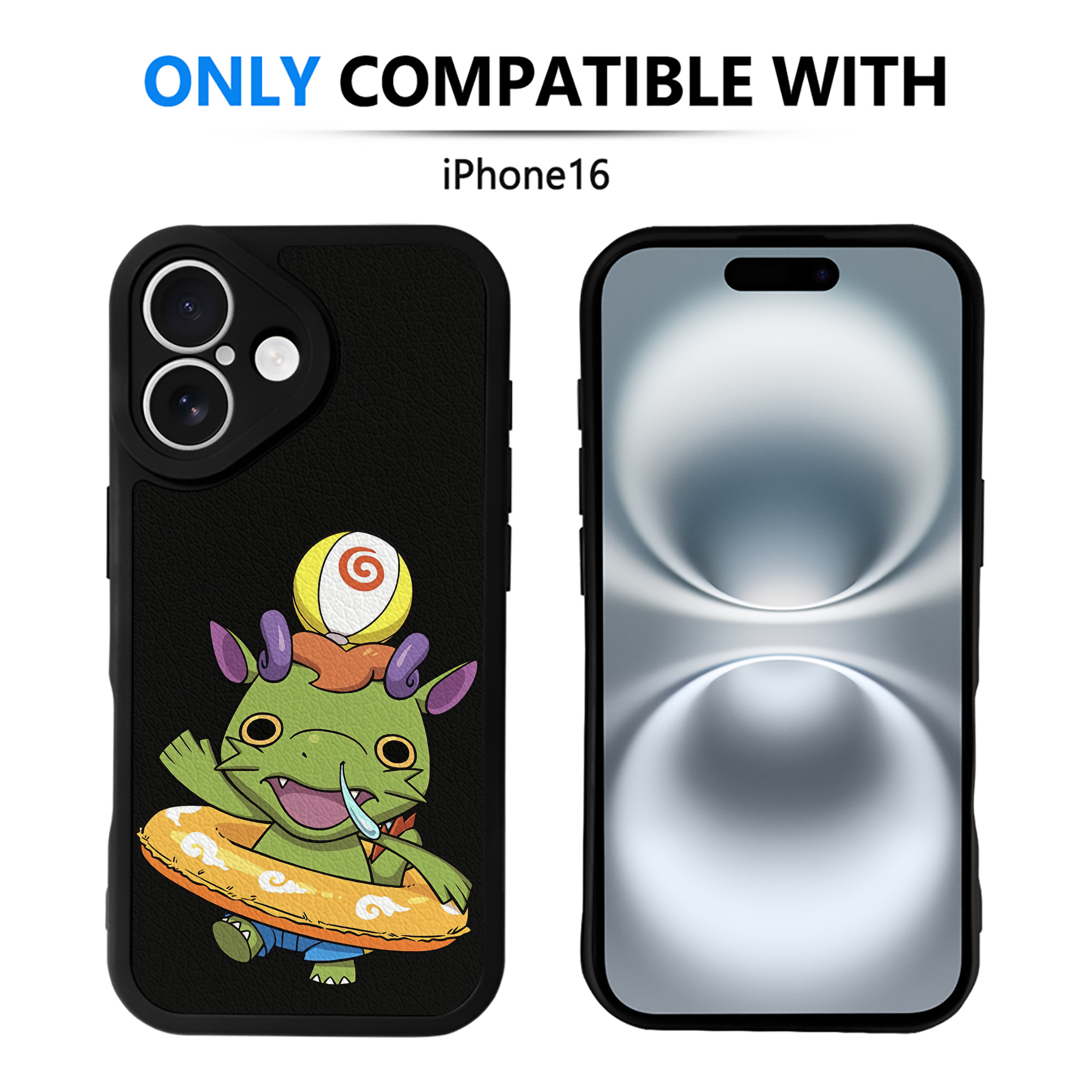 （画像用） 妖怪ウォッチ Yo-kai Watch 【iPhone 16シリーズ対応】シリコンスマホケース（レザー調） 材質：シリコン
